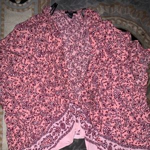 Paisley open short sleeve